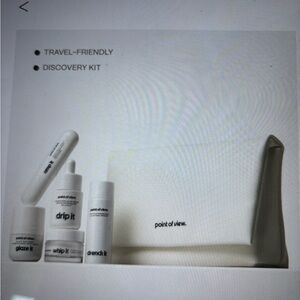 Point of View Skincare shrunk it Kit- travel sizes in white bag $80 retail